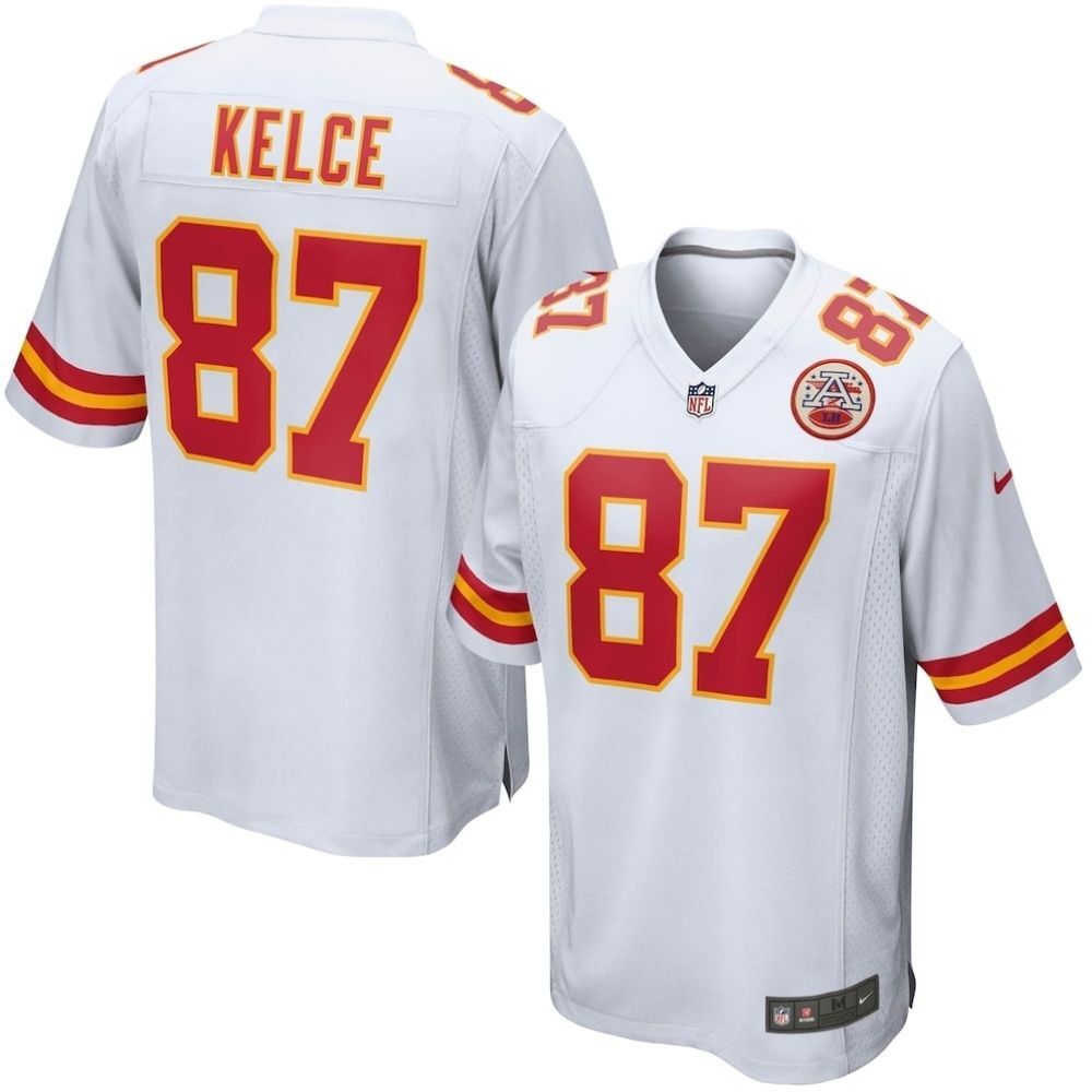 NWT NFL Travis Kelce Kansas City Chiefs Youth Game Jersey – White Sz M 10/12